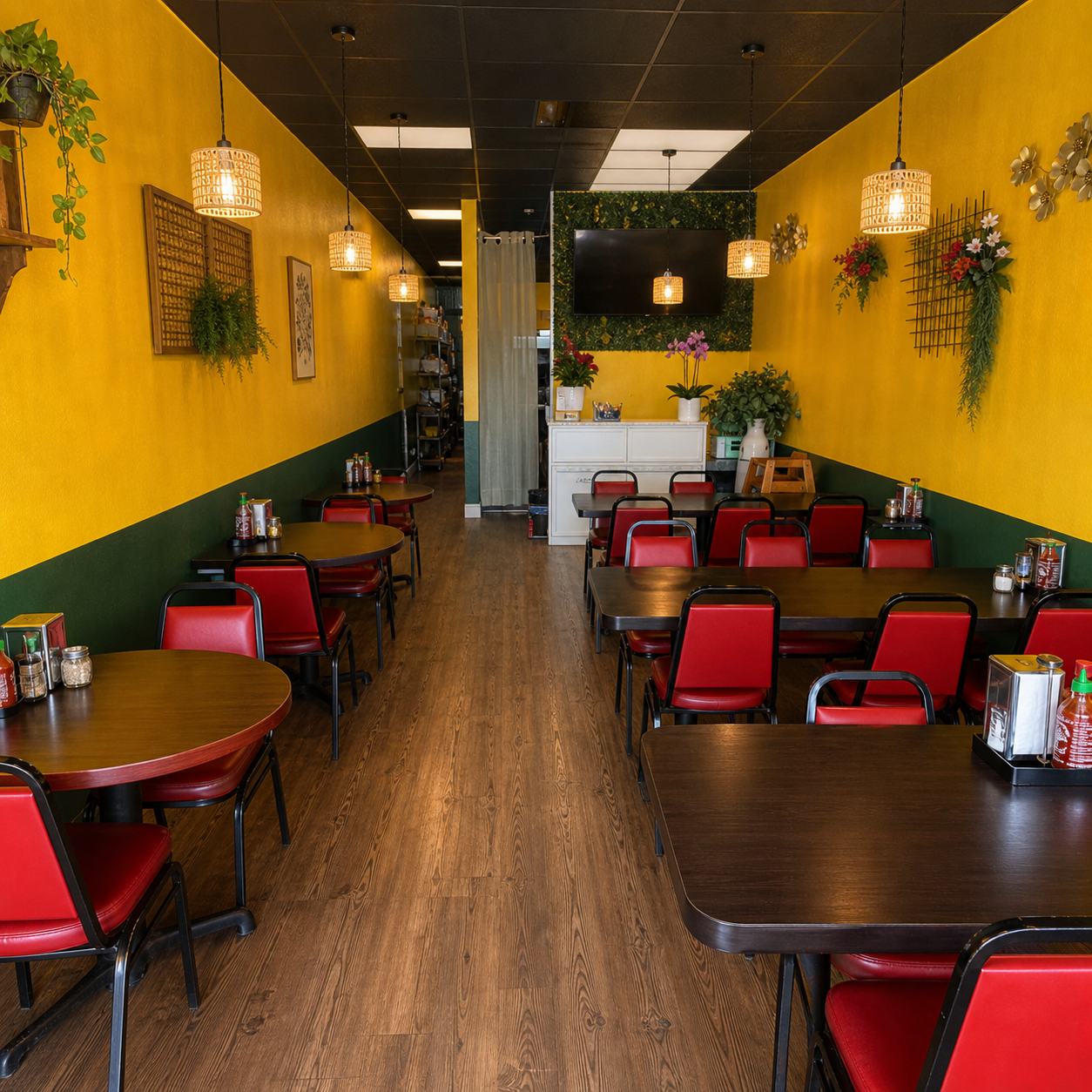 The dining room